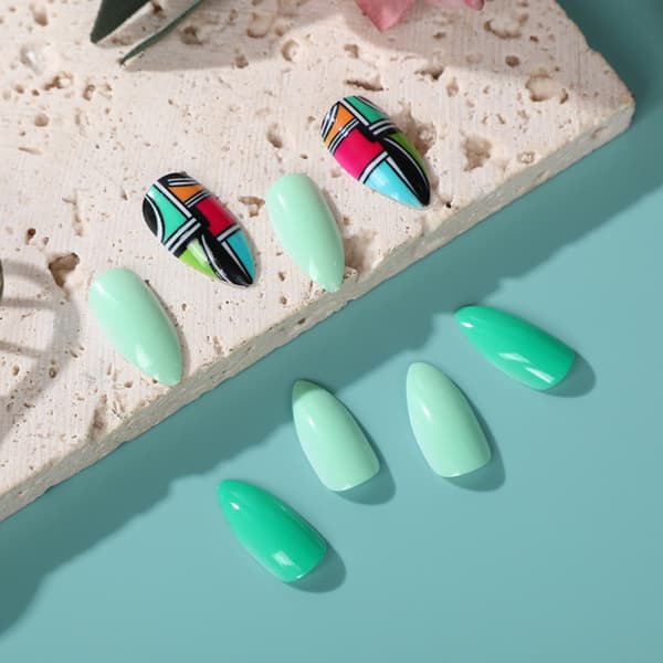 Almond Fake Nails False Nail 2 2 2