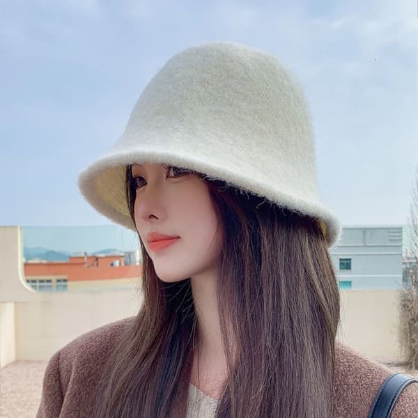 Kvinnor Bucket Hat Cap VIT White
