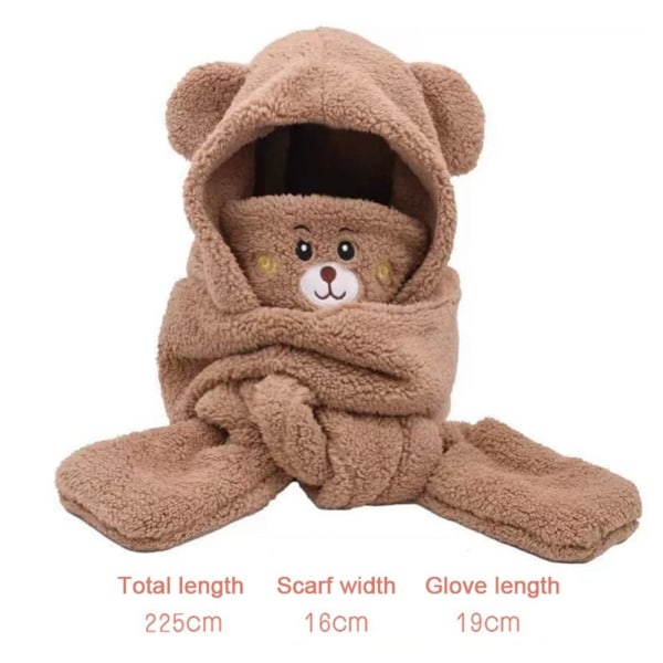 Tørklædehandsker Maskesæt Bear Ear Hat FARVE 5 FARVE 5 Color 5