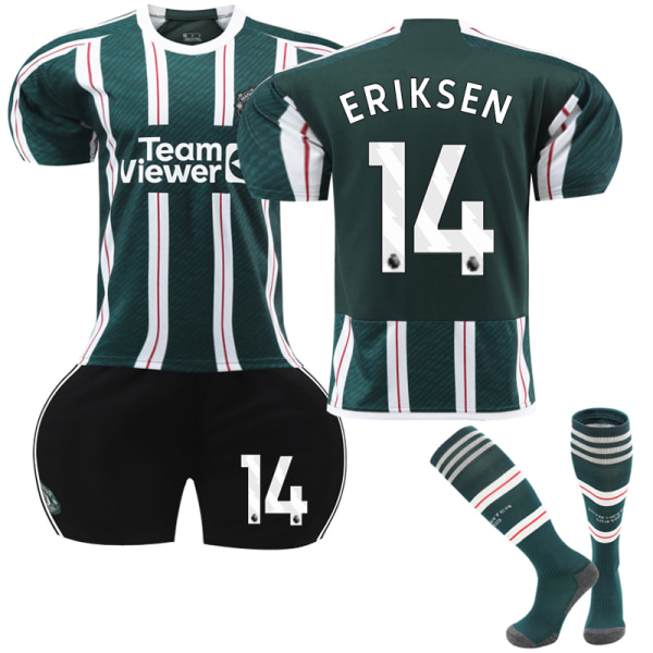 23-24 Manchester United Away Football Kid shirt No. 14 Eriksen 20