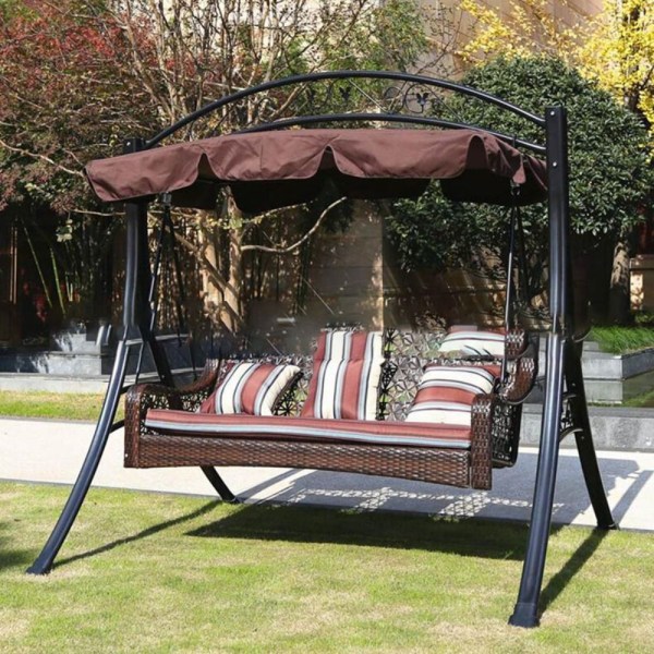 Canopy Swings Top Cover Swing Tuoli Markiisi MUSTA 142X120CM Black 142x120cm