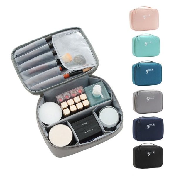 Makeup Bag Toalett Oppbevaringspose GRÅ GRÅ Grey