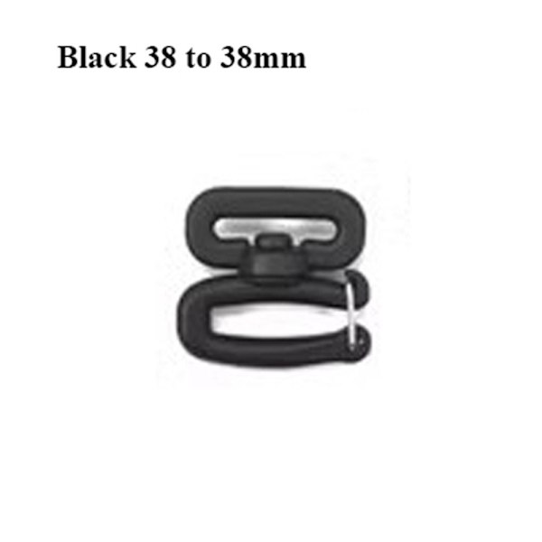 Webbing Spænder Krog Rygsæk Taske Clips SORT 38 TIL 38MM Black 38 to 38mm