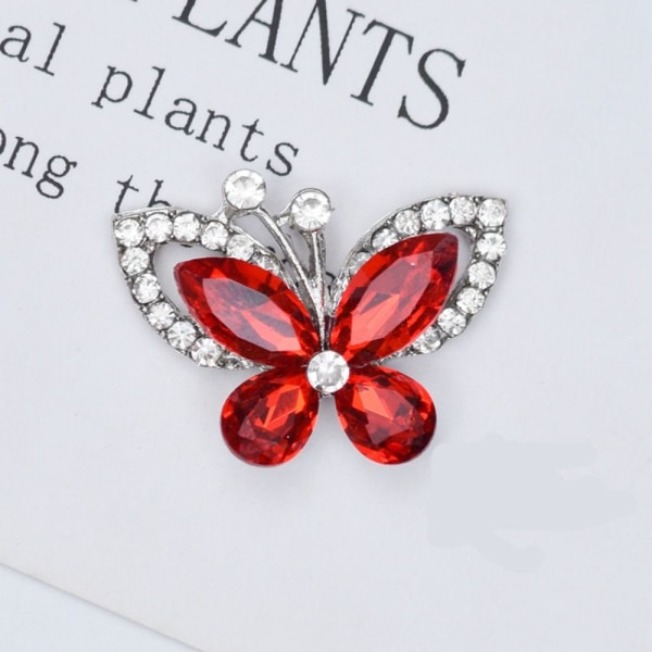 10st Butterfly Smycken Accessoarer Kostymdekoration RÖD red
