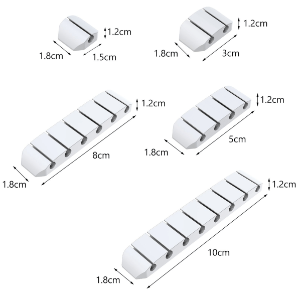 Cable Winder Wire Organizer white 4 Clips-4 Clips