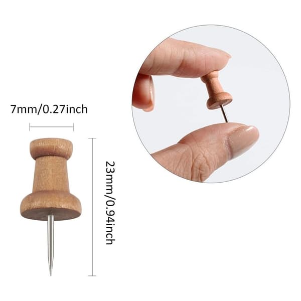 Træ Pushpins Push Pins Thumb Tacks