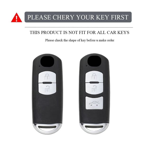 Bilnøkkeletui Bilnøkkeldeksel 3 KNAPP SORT 3 KNAPP SORT 3 button Black