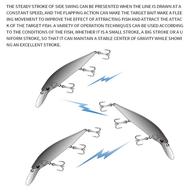 synkende Minnow Baits fiskekroker C C C
