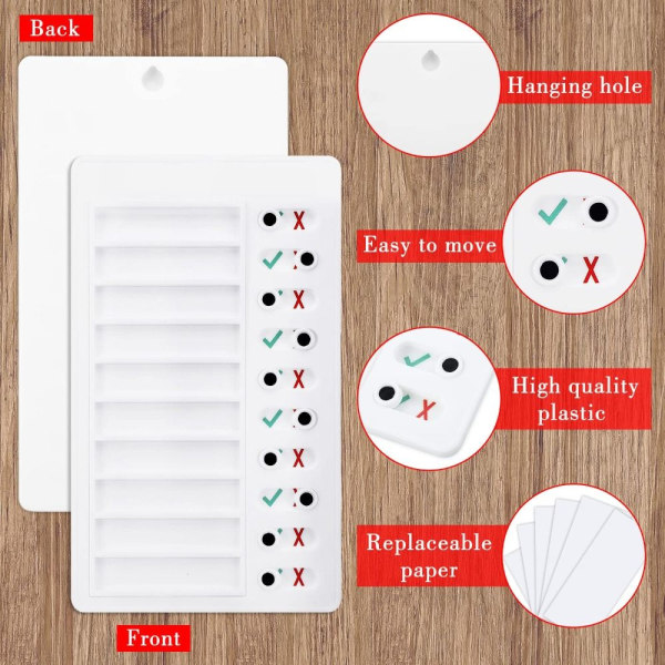 3 stk Blank Checklist Board Blank Erstatningspapirer To Do List