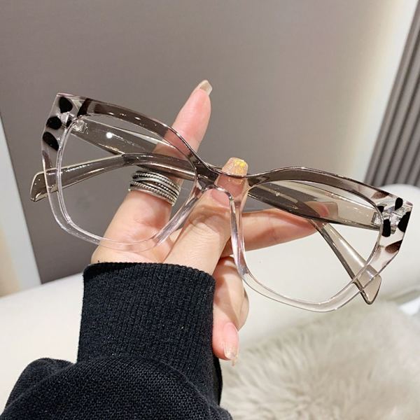 Anti-Blå Ljus Glasögon Fyrkantiga Glasögon GRÅ GRÅ Grey