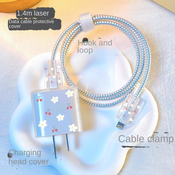 2Set Datakabel Winder Laddare Adapter Case MEADOW BUTTERFLY Meadow Butterfly
