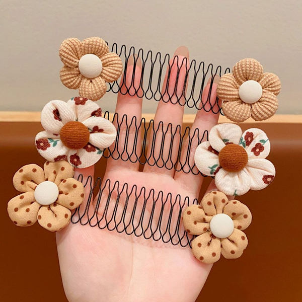 2kpl Invisible Broken Hair Comb Flower -hiusklipsi 2 2 2