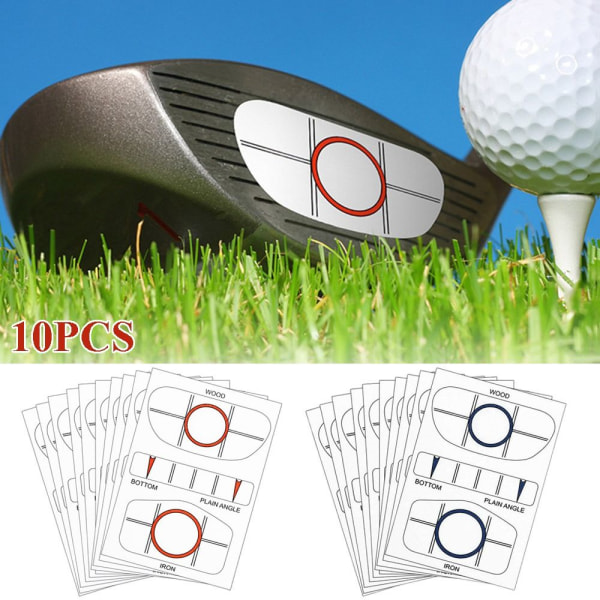 10 stk Golf Driver Impact Tape Golf Club Stickers RØD Red