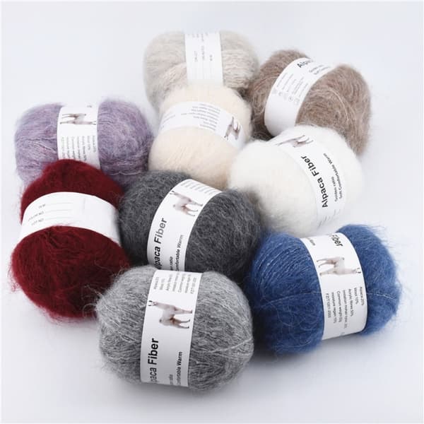 Alpacka Mohair Garn Bomullsgarn 3 3 3