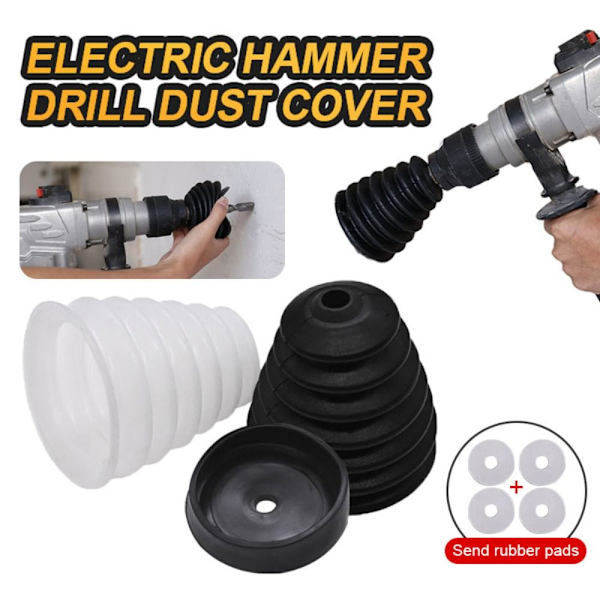 Elektrisk Drill Dust Cover Drill Dust Collector SORT SORT Black