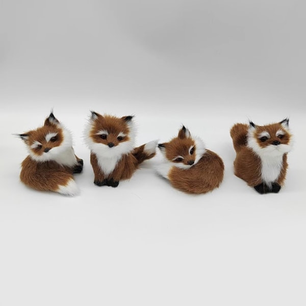 Simulaatio Furry Fox Malli Kettu Figuurit VALKOINEN C C White C-C