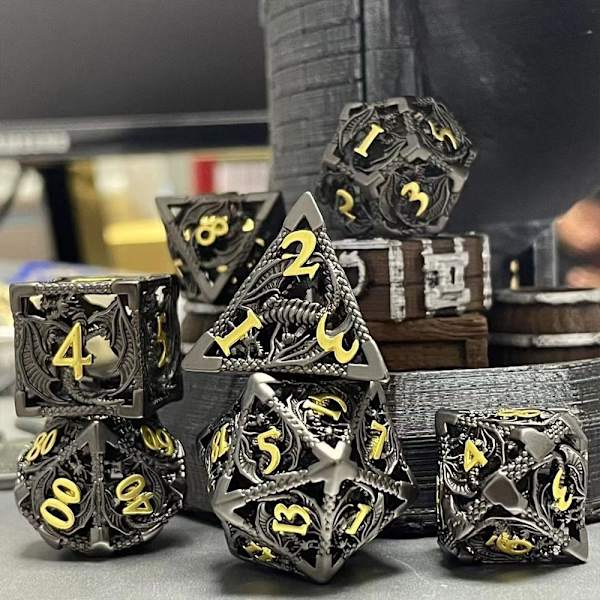 Metal Dice Set Peli Dice DD D