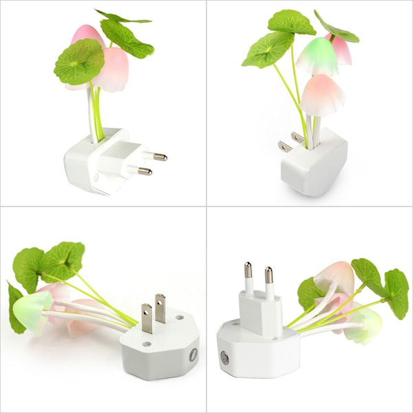 LED Mushroom Night Lights Färgglada Little Night Light EU EU EU