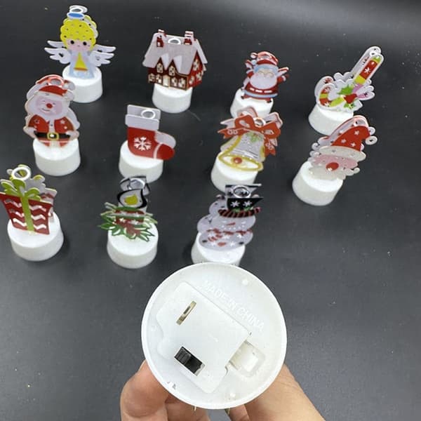 2 STK Jule Elektronisk Lysende Stearinlys Natlampe 6 6 6