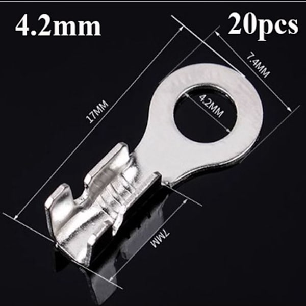 20stk End Lug Terminal O Ring Bar 4,2MM 4.2mm