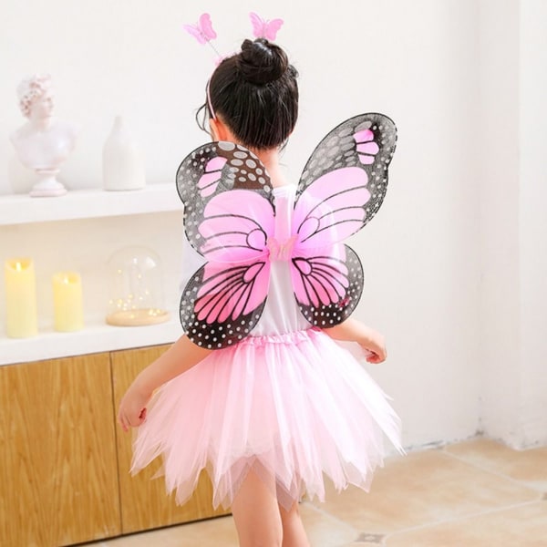 LED Børne Kostume Rekvisitter Butterfly Wings sæt ROSE 3 STK/SÆT Rose 3 Pcs/set-3 Pcs/set