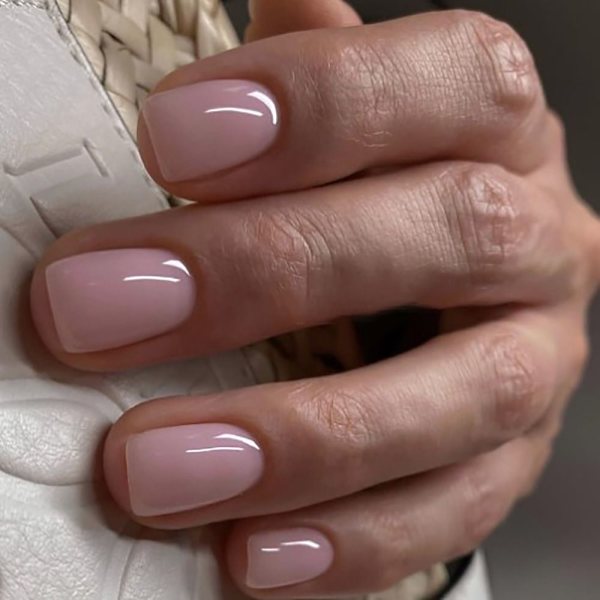 Simple Style tekokynsi Nude Pink Fake Nail D D D