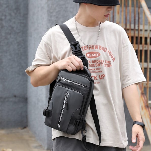 Sling Crossbody Bag Skulderryggsekk GRÅ Gray