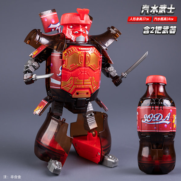 Transformers transform Coca Cola beverage robots toy green