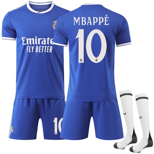 Real Madrid vierasjalkapallopaita-setti 2025-2026 sukilla nro 10 Mbappe 18