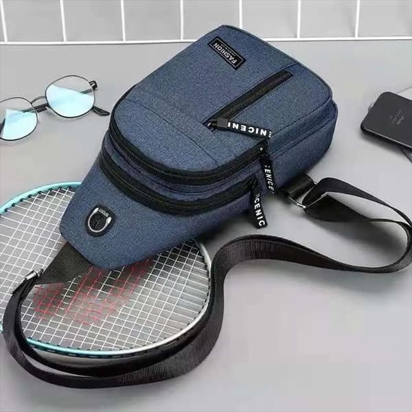 1 stk. Brysttaske Messenger Taske GRÅ-UDEN USB GRÅ-UDEN USB grey-without USB