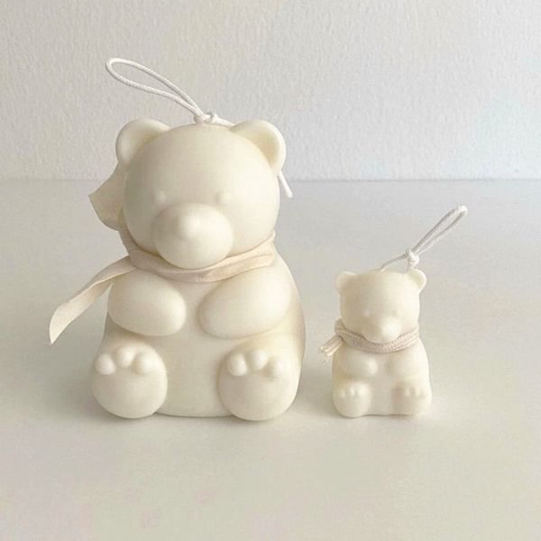 Bear Candle Form 3D Art Wax Form L L