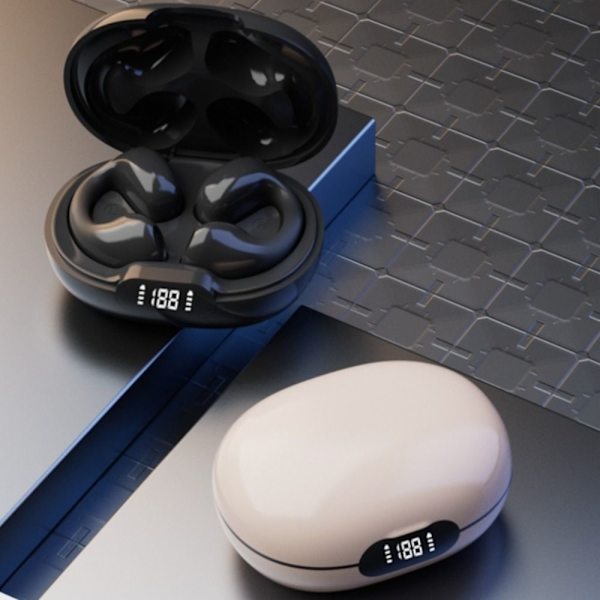 Trådløst headset spil øretelefoner HVID white