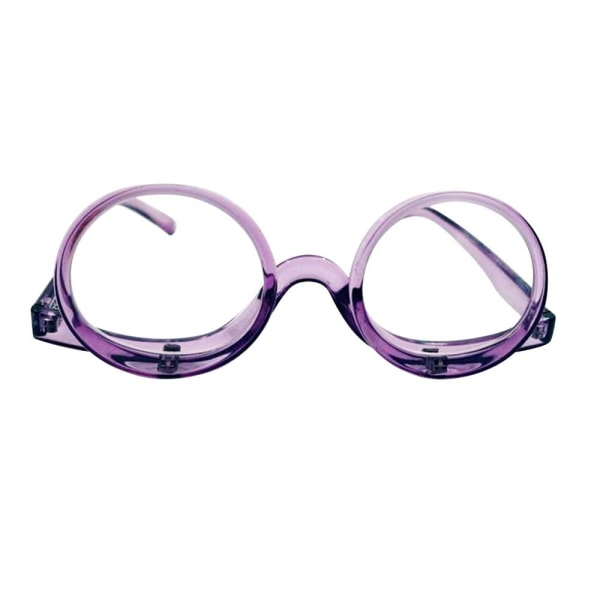Roterende Makeup Læsebriller Foldebriller LILLA Purple Strength 3.00-Strength 3.00