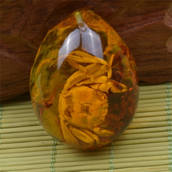 Sommerfugl Amber Stone Insekt Spcimen Pendant KRABBE KRABBE crab