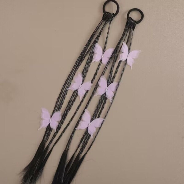 Perukflätor Rosett Hårrep LILA 2ST 2ST purple 2pcs-2pcs