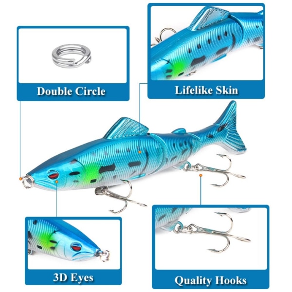 Multi Section Fishing lokke Minnow Bait 2 2 2