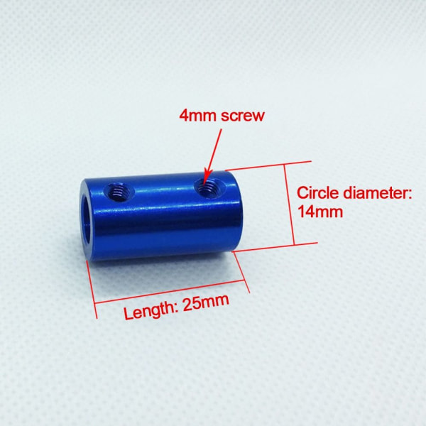 2 kpl kiinteän akselin liitin 3D-tulostimien osat 6,35-6,35 mm 6.35MM-6.35MM
