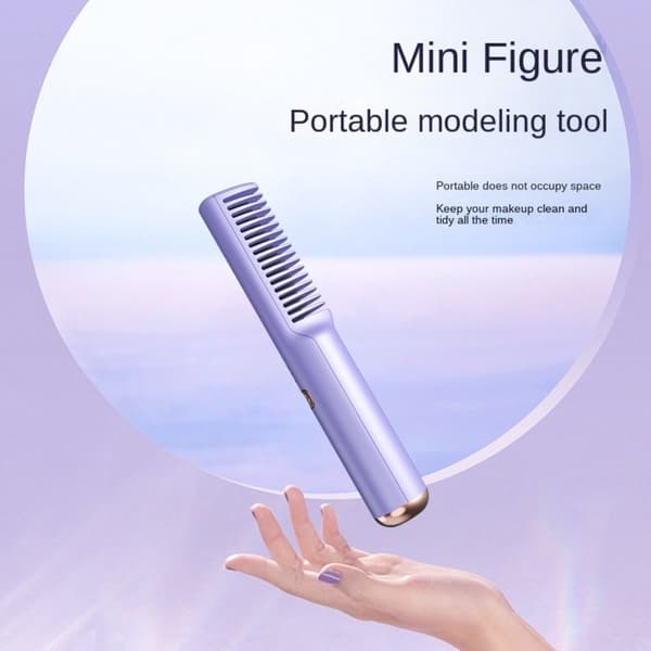 Glat krøllebørste Hår Hot Comb LILLA purple