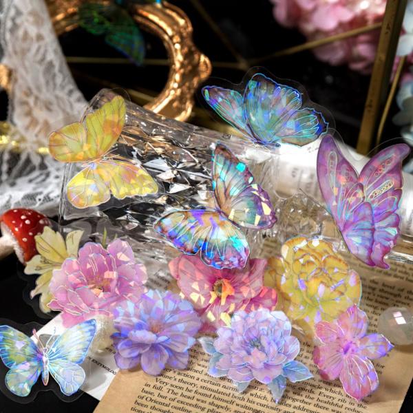 120 kpl tarroja Holografiset tarrat Läpinäkyvät tarrat