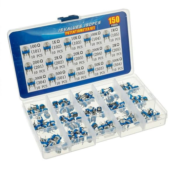 150 STK Potensiometer Variabel Resistor Potensiometer Sortiment