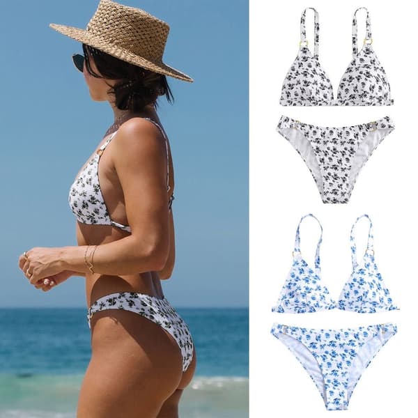 Badedrakt Split Badetøy WHITE M white M