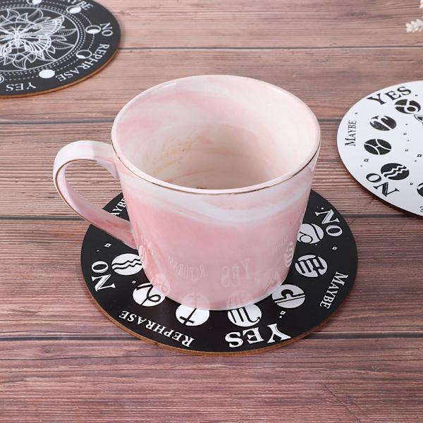 Træ Pendelplade Skive Træ Base STIL 1-SORT 25CM Style 1-Black 25cm