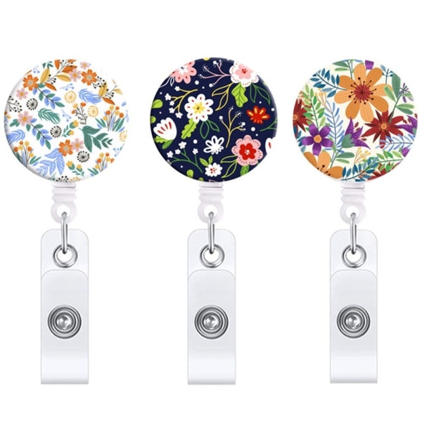 3-pack ID-brickahållare Badge-hållare Badge Reel ID-korthållare