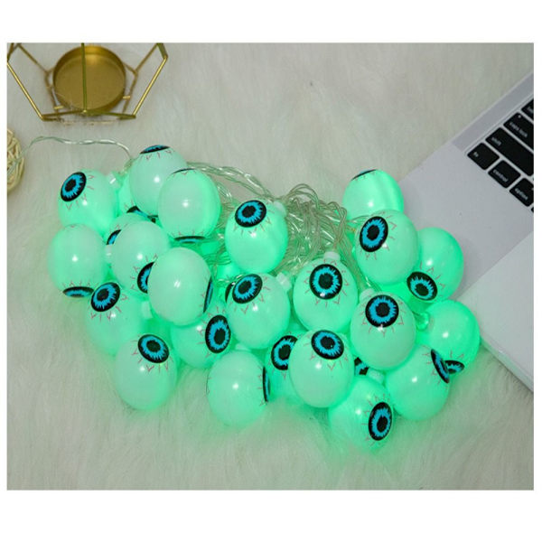 Eyeball String Lights Halloween Lights PUNAINEN Red