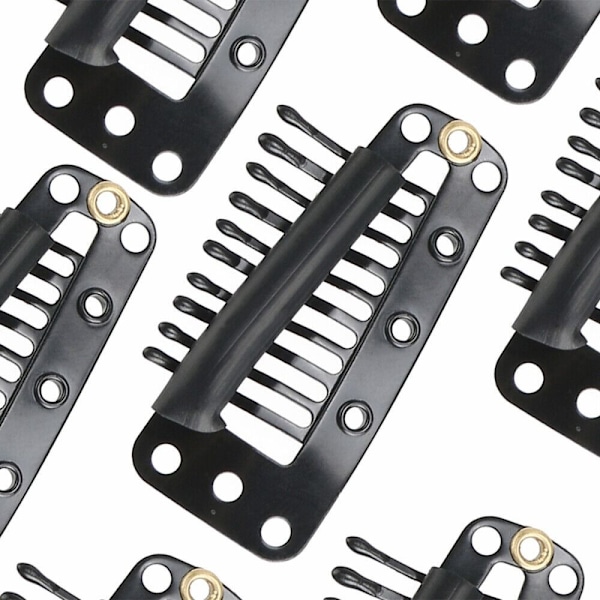 20st Peruker Snap Clips Hårförlängningsclips Metal Pin
