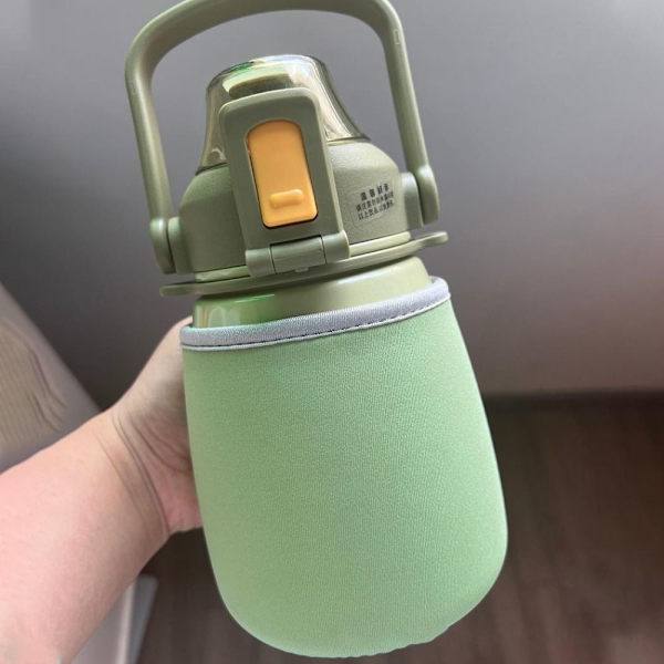 Vesipullon cover Vacuum Cup Sleeve SININEN HIHNALLA HIHNALLA blue with strap-with strap