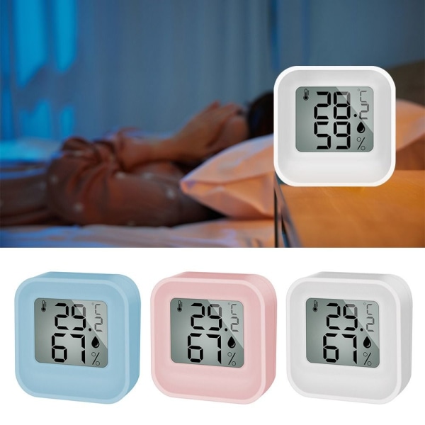 Digitalt termometer Hygrometer Temperaturmåler BLÅ Blue