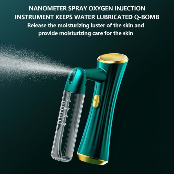 Kosteuttava Beauty Instrument Oxygen Injection Instrument VIHREÄ green