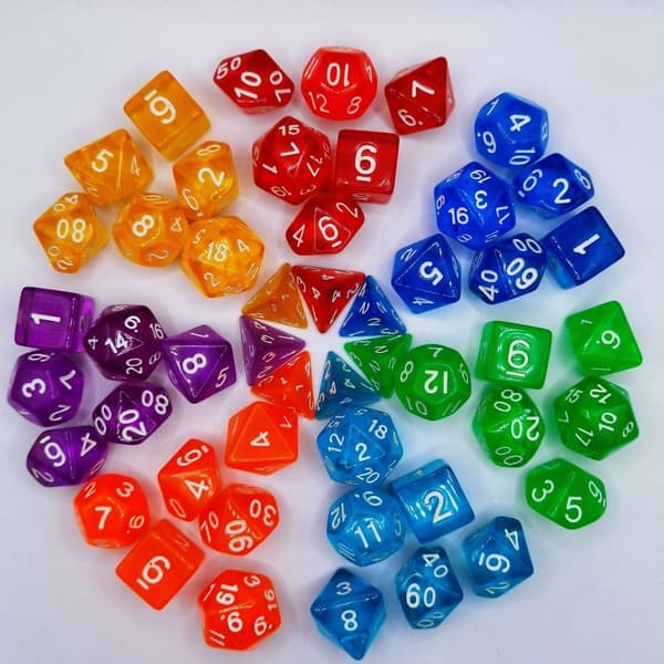 7 stk/sæt DND-terninger Polyhedriske terninger STYLE 9 STYLE 9 Style 9