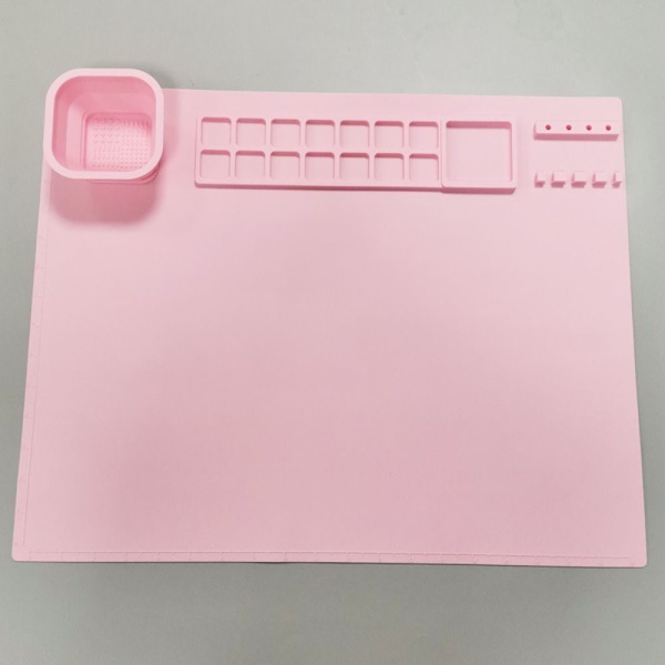 Silikone Craft-måtte Craft-måtte med rensekop PINK pink